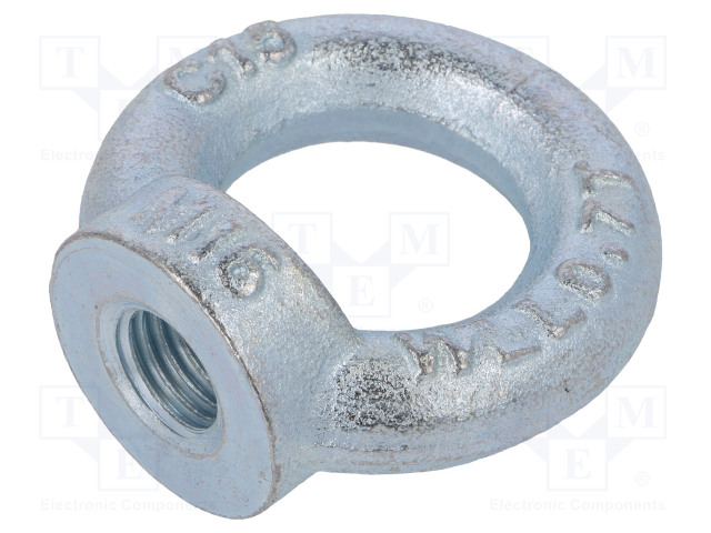 RENGASMUTTERI - SILMUKKA - M16 - TERÄS - PÄÄLLYSTE: SINKKI - DIN 582 - Mutterit - D-NZU16 - 1