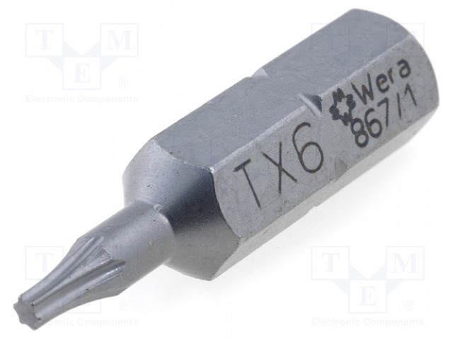 RUUVAUSKÄRKI - TORX® - TX06 - 1/4" - KOK.PIT: 25MM - Ruuvauskärjet - WERA.8671Z6 - 1