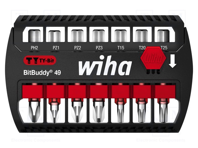 TYÖKALUSETTI: RUUVAUSKÄRJET - MUOVIKASETTI - VARSI: E6,3MM - 49MM - Ruuvauskärjet - WIHA.42116 - 1