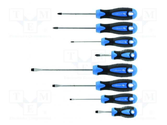 SCREWDRIVER: UNIVERSAL-SET - PHILLIPS,SLOT - FEATURES: MAGNETIC - Ruuvimeisselit ja sarjat - HT1S096 - 1