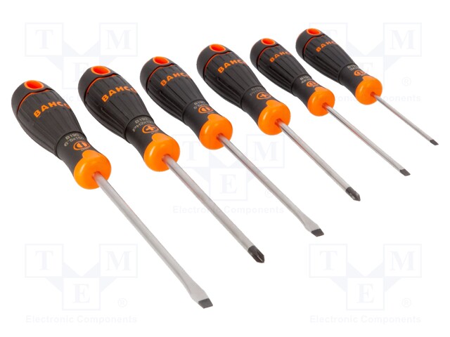 SCREWDRIVER: UNIVERSAL-SET - PHILLIPS,SLOT - BAHCOFIT - 6PCS. - Ruuvimeisselit ja sarjat - SA.B219.006 - 1
