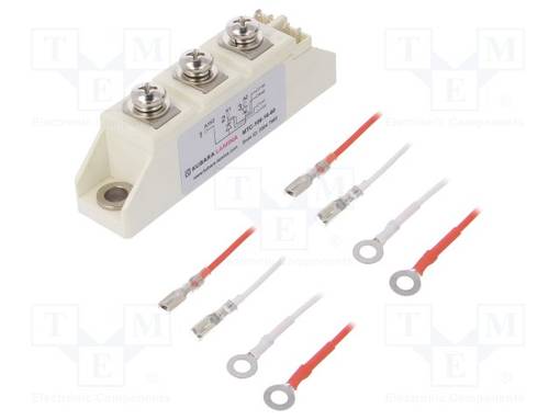 TYRISTORIMODUULI KAKSOISRIVI - 1,6KV - 106A - IFMAX: 166A - RUUVATTU - Tyristorit ja Triacit - MTC-106-16 - 1