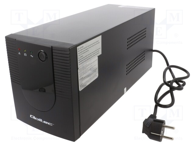 UPS VIRTALÄHDE - 900W - 1,5KVA - 220V - FRENCH,IEC C13 X2,SCHUKO - UPS ja tietokeneen virtalähteet - QOLTEC-53776 - 1