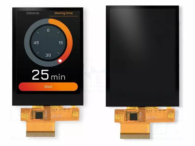 TFT NÄYTTÖ - 2,8" - 240X320 - VALAISTUS: LED - 50X69,2MM - RGB - TFT-näytöt - 4DLCD-28-CT-M816 - 1