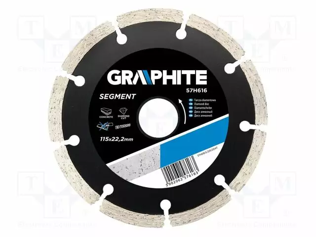 CUTTING DIAMOND WHEEL - Ø: 115MM - DISC THICK: 2.1MM - SEGMENTED - Katkaisu- ja hiomalaikat - 57H616 - 1