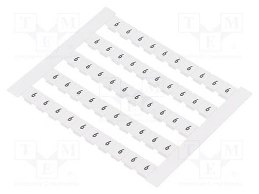 KAAPELIMERKKI - VAAKASUORA - VALKOINEN - 5MM - MERKINTÄ: 6 - Kiskoliittimet - DEK5-GW-6 - 1