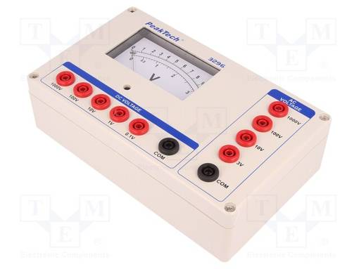 VOLTTIMITTARI - VDC: 100MV,1V,10V,100V,1KV - VAC: 3V,10V,100V,1KV - Analogiset yleismittarit - PKT-P3296 - 1