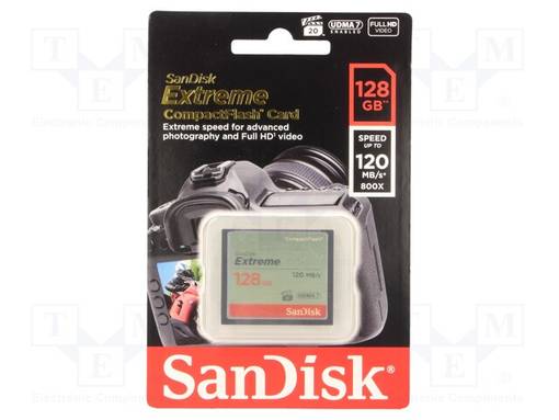 MUISTIKORTTI - COMPACT FLASH - R: 120MB/S - W: 60MB/S - 128GB - Muistikortit - SDCFXSB-128G-G46 - 1