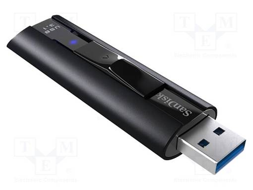 PENDRIVE - USB 3.2 - 512GB - EXTREME PRO - MUSTA - USB A - USB muistit - SDCZ880-512G-G46 - 1