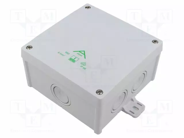 KYTKENTÄRASIA - X: 127MM - Y: 127MM - Z: 70MM - SEINÄ-KATTO- - Kytkentärasiat - ABOX-060-AB-6 - 1