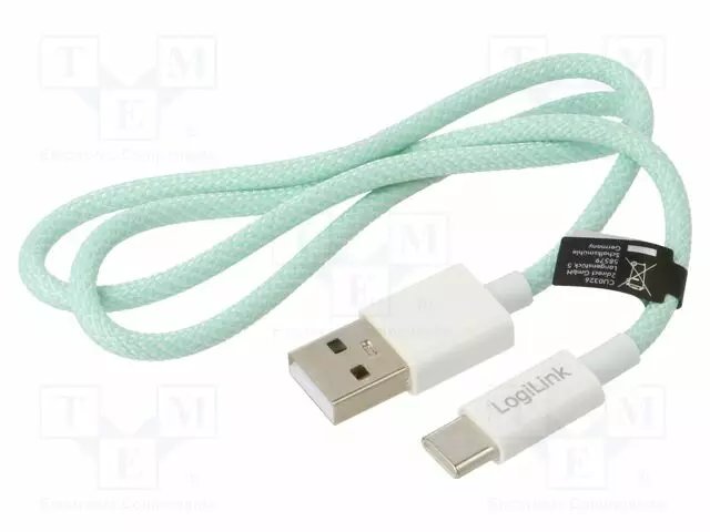 KAAPELI - USB 2.0 - USB A PISTOKE,USB C PISTOKE - 500MM - VIHREÄ - USB kaapelit ja adapterit - CU0326 - 1