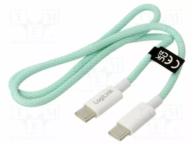 KAAPELI - USB 2.0 - USB C PISTOKE,MOLEMMIN PUOLIN - 500MM - VIHREÄ - USB kaapelit ja adapterit - CU0346 - 1