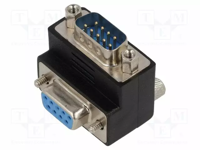 ADAPTERI - D-SUB 9PIN PISTORASIA,D-SUB 9PIN PISTOKE - MUSTA - HDMI, DVI, DisplayPort johdot - DELOCK-65266 - 1