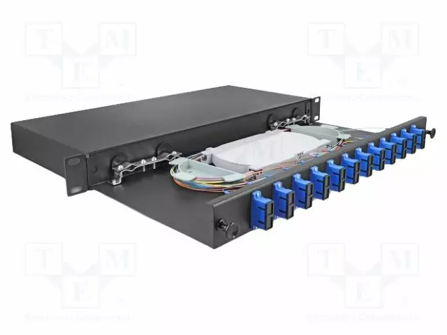 PATCH-VALOKUITUPANEELI - LC DUPLEX - DUPLEX,RACK - MUSTA - RACK 19" - Tietokonetarvikkeet - muut - DELOCK-67006 - 1