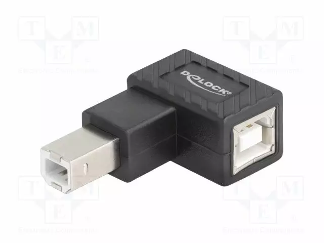 ADAPTERI - USB 2.0 - USB B RASIA,USB B-PISTOKE 90° VASEN/OIKEA - USB kaapelit ja adapterit - DELOCK-67206 - 1