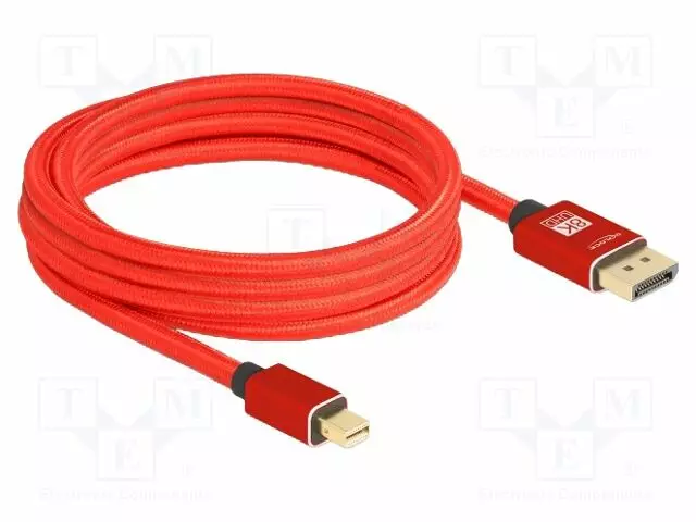 KAAPELI - DISPLAYPORT-PISTOKE,MINI DISPLAYPORT-PISTOKE - PIT: 3M - HDMI, DVI, DisplayPort johdot - DELOCK-81096 - 1
