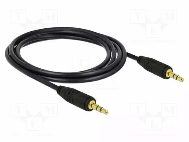 KAAPELI - JACK 3,5MM 3PIN PISTOKE,MOLEMMIN PUOLIN - 2M - MUSTA - Muut audio-videokaapelit - DELOCK-83746 - 1