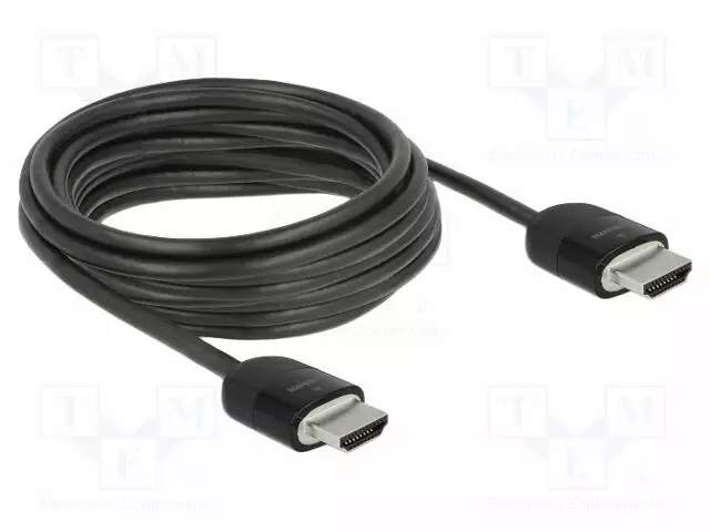 KAAPELI - HDMI-PISTOKE,MOLEMMIN PUOLIN - PIT: 5M - MUSTA - 30AWG - HDMI, DVI, DisplayPort johdot - DELOCK-84966 - 1