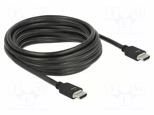 KAAPELI - HDMI-PISTOKE,MOLEMMIN PUOLIN - PIT: 5M - MUSTA - 30AWG - HDMI, DVI, DisplayPort johdot - DELOCK-85296 - 1