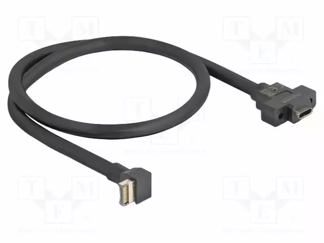 CABLE - USB C SOCKET,USB TYPE-E KEY A PLUG 90° UP/DOWN - 0.45M - USB kaapelit ja adapterit - DELOCK-85326 - 1