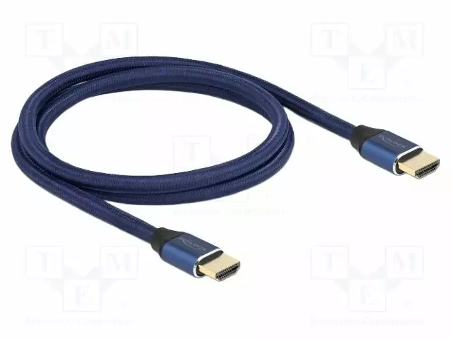 KAAPELI - HDMI-PISTOKE,MOLEMMIN PUOLIN - TEKSTIILI - PIT: 1M - 29AWG - HDMI, DVI, DisplayPort johdot - DELOCK-85446 - 1