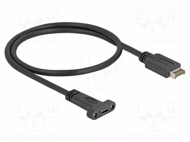 KAAPELI - USB C RASIA,USB TYPE-E KEY A PISTOKE - 0,5M - MUSTA - USB kaapelit ja adapterit - DELOCK-85526 - 1