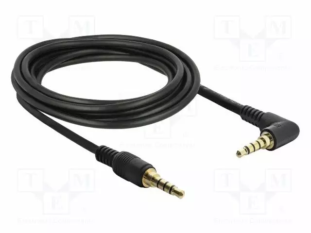 KAAPELI - 3M - PINNOITUS: KULLATTU - MUSTA - 24AWG - Muut audio-videokaapelit - DELOCK-85616 - 1