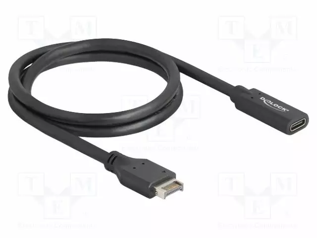 KAAPELI - USB C RASIA,USB TYPE-E KEY A PISTOKE - 0,7M - MUSTA - USB kaapelit ja adapterit - DELOCK-85666 - 1