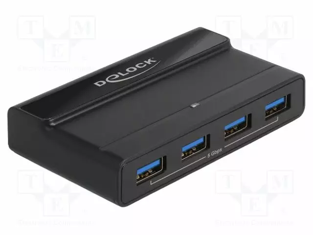 SWITCH - MUSTA - TULO: DC 3,5/1,35 PISTORASIA,USB C RASIA X2 - USB kaapelit ja adapterit - DELOCK-88066 - 1