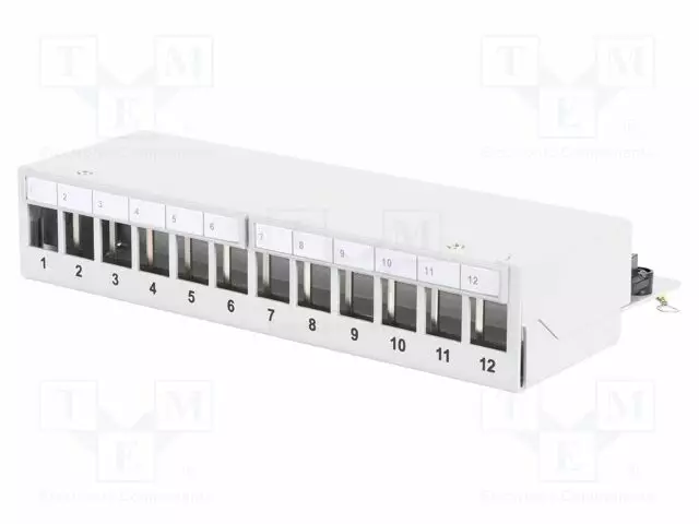 PATCH PANEL - KEYSTONE - HARMAA - PORTTIEN LUKU: 12 - KORKEUS: 1U - Tietokonetarvikkeet - muut - DN-93706 - 1