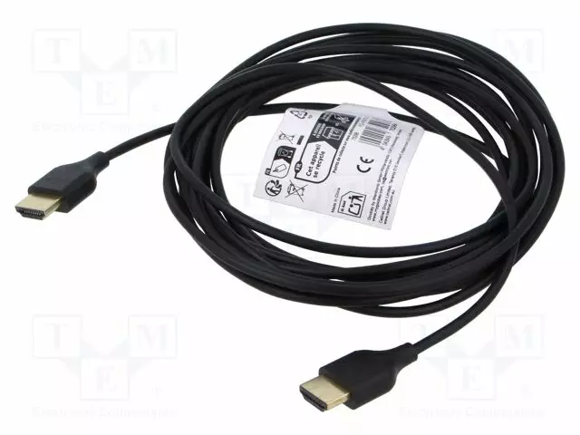 KAAPELI - HDMI-PISTOKE,MOLEMMIN PUOLIN - 5M - MUSTA - LANKA: CCS - HDMI, DVI, DisplayPort johdot - GOOBAY-75296 - 1