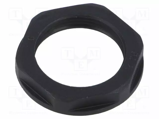 MUTTERI - PG21 - POLYAMIDI 6 - 36MM - MUSTA - KIERRE: PG - LAIPPA- - Läpivientikappaleiden mutterit - HELU-96176 - 1