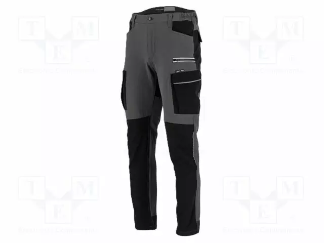 TYÖHOUSUT - KOKO: XXXL (186/116-122) - HARMAA-MUSTA - STRETCH - Työ- ja suojavaatteet - LAHTI-L4055406 - 1