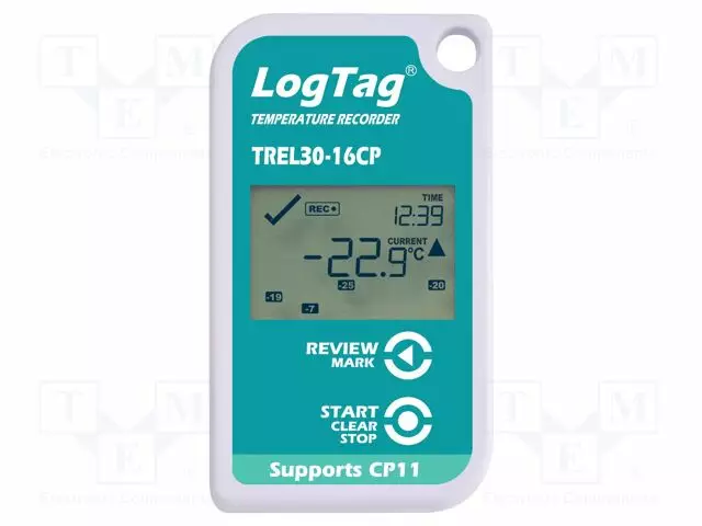 DATALOGGERI - LÄMPÖTILA (ULKOANTURI VAADITTU) - IP61 - LCD NÄYTTÖ - Kosteusmittarit - LGT-TREL30-16 - 1