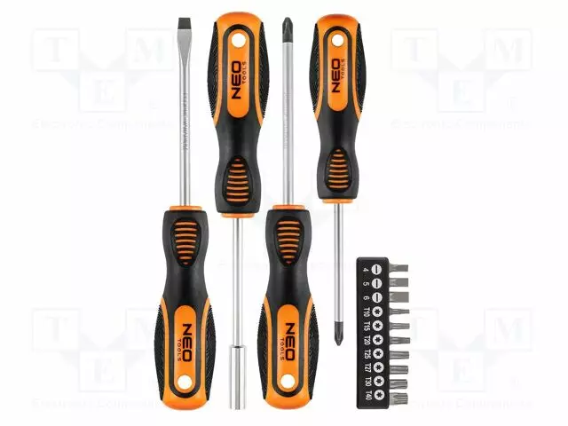 SCREWDRIVER: UNIVERSAL-SET - PHILLIPS,SLOT - PH1,PH2,SL 6.5 - Ruuvimeisselit ja sarjat - NEO-04-196 - 1