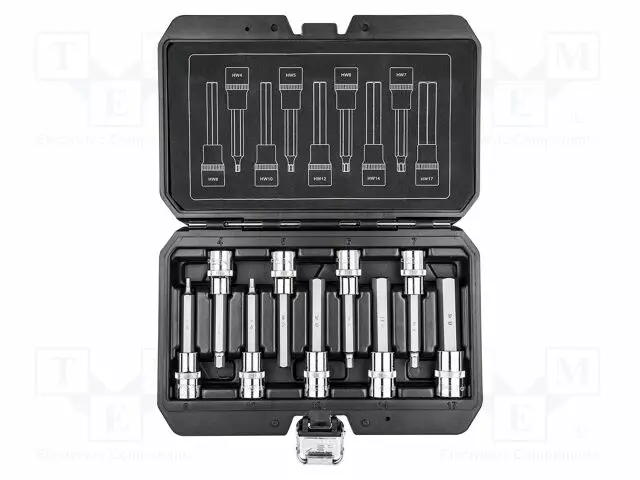 SOCKET: HEX KEY-BIT-SET - 1/2" - 100MM - 9PCS. - Hylsyavainsarjat - NEO-08-706 - 1