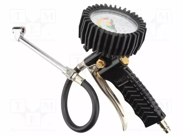 WHEEL INFLATION GUN - WITH MANOMETER - 200L/MIN - L: 300MM - Ø: 63MM - Pneumatiikkatyökalut ja tarvikkeet - NEO-14-716 - 1