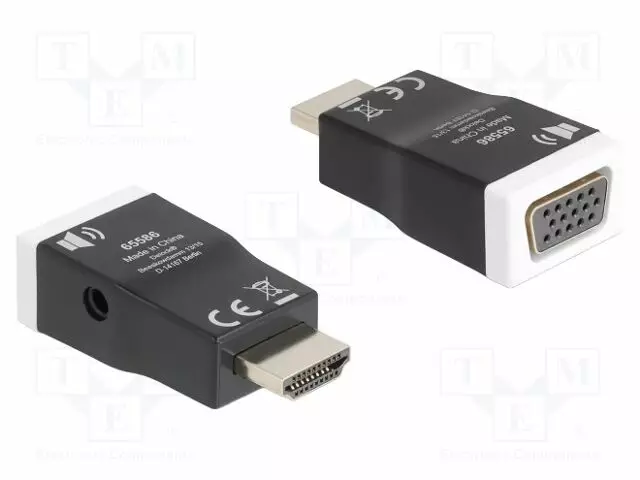 ADAPTERI - MUSTA - HDMI, DVI, DisplayPort johdot - DELOCK-65586 - 1