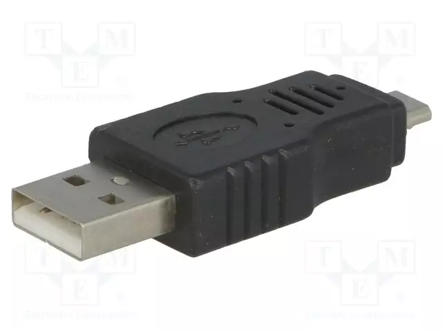 ADAPTERI - USB 2.0 - USB A PISTOKE,USB B MIKROPISTOKE - NIKKELÖITY - USB kaapelit ja adapterit - CA416 - 1