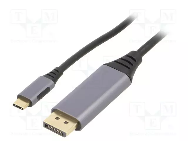 ADAPTERI - USB 3.0 - DISPLAYPORT-PISTOKE,USB C PISTOKE - 1,8M - USB kaapelit ja adapterit - CC-USB3C-DPF-01-6 - 1