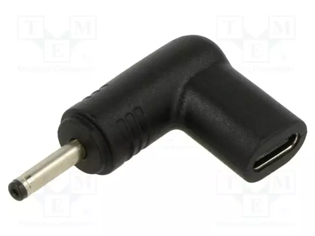 ADAPTERI - USB C RASIA,DC 3,0/1,0 LIITIN - LIITTIMEN VÄRI: MUSTA - DC virtakaapelit - AK-ND-C06 - 1