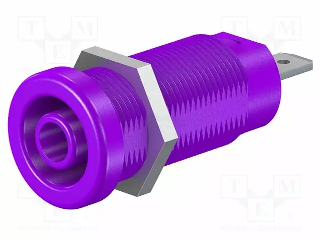 LABORATORY CONNECTOR: 4MM BANANA - SOCKET - 1KV - 24A - VIOLET - Banaanijatkoliittimet - XEF-1R-26 - 1