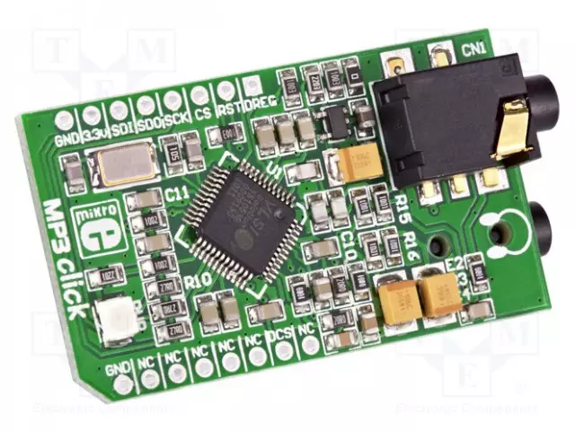 CLICK BOARD - PROTOTYYPPIPIIRILEVY - KOMP: VS1053 - MP3 - 3,3VDC - Laajennuslevyt - MIKROE-946 - 1
