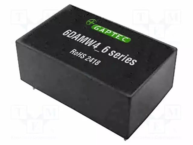 DC/DC MUUNNIN - 6W - TULOJÄNNITE 9÷36VDC - LÄHTÖJÄNNITE 12VDC - ILÄH: 500MA - DIP24 - DC/DC muuntimet - 6DAMW4-2412S6 - 1