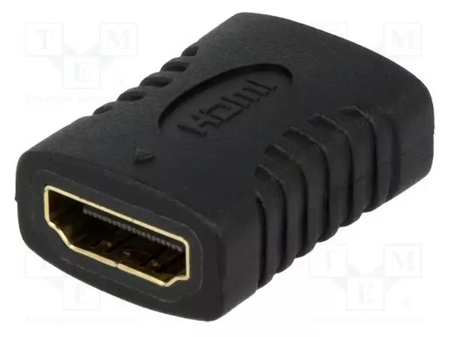 HDMI ADAPTERI -PISTORASIA,MOLEMMIN PUOLIN - MUSTA - HDMI, DVI, DisplayPort johdot - AH0006 - 1