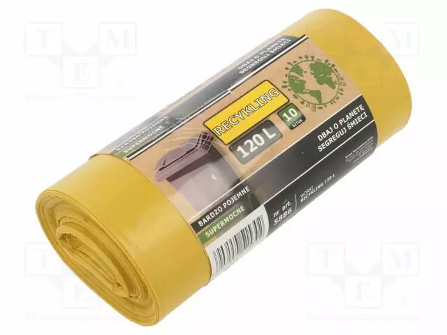 JÄTESÄKIT - KELTAINEN - 120L - 10KPL - Pakkaaminen ja suojaus - SOLID-5886 - 1