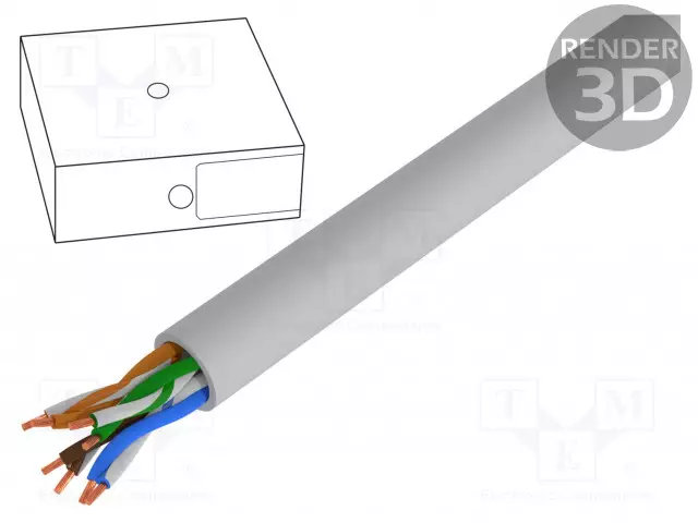 JOHTO - U/UTP - 6 - LANKA - CCA - PVC - HARMAA ØJOH: 6MM - ATK-kaapelit - CPV0036 - 1