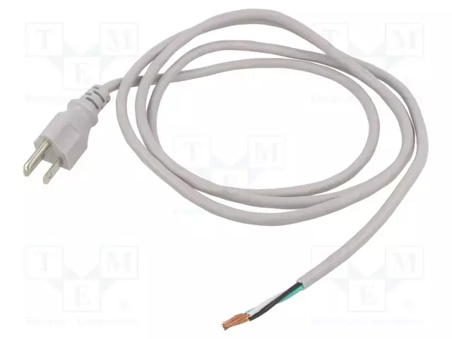 KAAPELI - 3X18AWG - NEMA 5-15 (B) PISTOKE,JOHDOT - PVC - 1,8M - HARMAA - Tietokone- ja laitejohdot - 211011-06 - 1