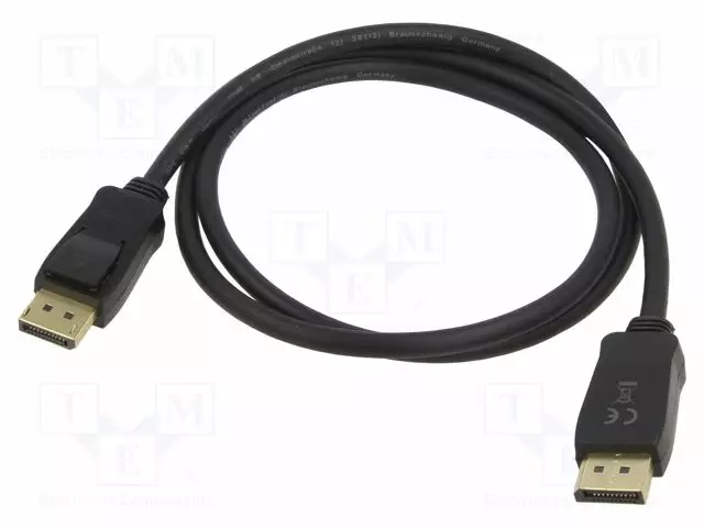 KAAPELI - DISPLAYPORT-PISTOKE,MOLEMMIN PUOLIN - PVC - 1M - MUSTA - HDMI, DVI, DisplayPort johdot - GOOBAY-61696 - 1
