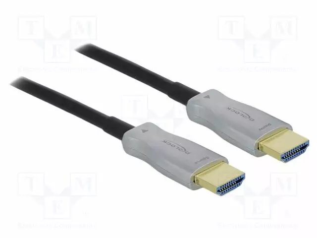KAAPELI - HDMI-PISTOKE,MOLEMMIN PUOLIN - PIT: MUSTA - HOPEA - HDMI, DVI, DisplayPort johdot - DELOCK-84136 - 1
